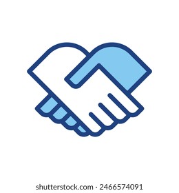 handshaking abstract logo symbol vector