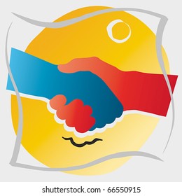 Handshaking concept, EPS 8, CMYK