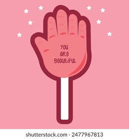 hand-shaped candy lollipop, Mexican hand lollipop with motivational phrase