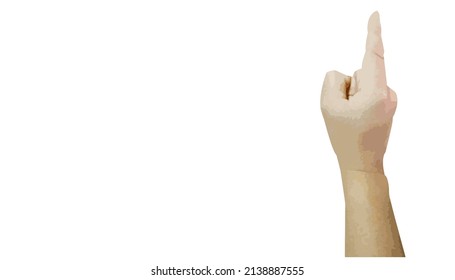  hand.show stance.something  isolated on white.illustration modern vector.