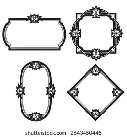 Hand-Sketched and Elegant Vintage Decorative Floral Border Vector Collection
