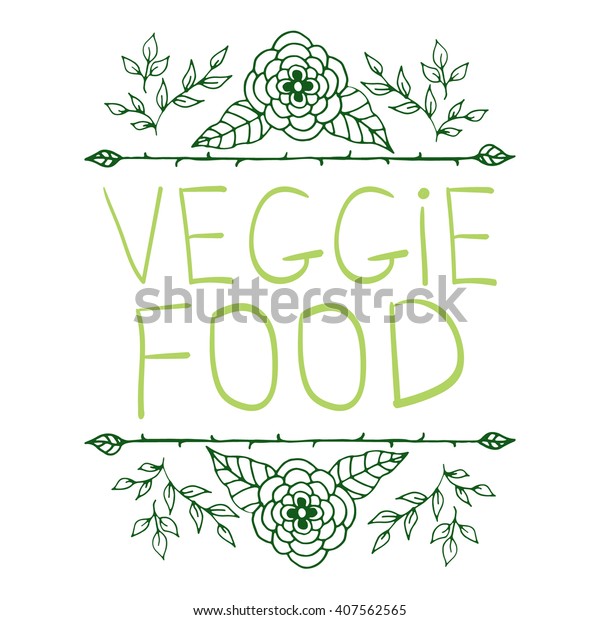 Hand-sketched\
typographic elements. Farm product labels, restaurant labels for\
organic, natural, eco or bio products isolated on white background.\
Handwritten words - veggie\
food.