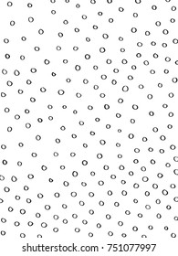 HandSketched Vector Circle Pattern. Tileable abstract background. Repeating geometric texture.