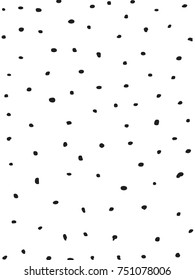 HandSketched Vector Dots Pattern. Tileable abstract background. Repeating geometric texture.