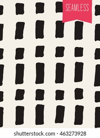 HandSketched Vector Seamless Pattern. Artistic pattern inspired by wild nature. Tileable abstract background. Repeating geometric texture.