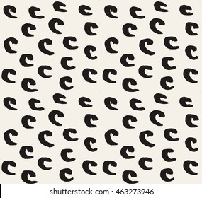 HandSketched Vector Seamless Pattern. Artistic pattern inspired by wild nature. Tileable abstract background. Repeating geometric texture.
