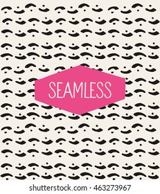 HandSketched Vector Seamless Pattern. Artistic pattern inspired by wild nature. Tileable abstract background. Repeating geometric texture.