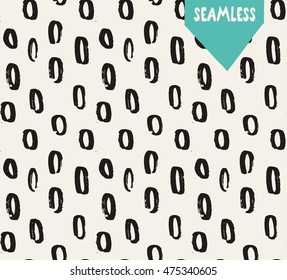 HandSketched Vector Seamless Pattern. Artistic pattern inspired by wild nature. Tileable abstract background. Repeating geometric texture.