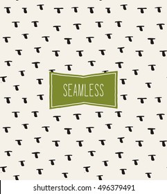 HandSketched Vector Seamless Pattern. Artistic pattern inspired by wild nature. Tileable abstract background. Repeating geometric texture.