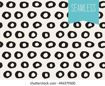 HandSketched Vector Seamless Pattern. Artistic pattern inspired by wild nature. Tileable abstract background. Repeating geometric texture.