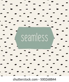 HandSketched Vector Seamless Pattern. Artistic pattern inspired by wild nature. Tileable abstract background. Repeating geometric texture.