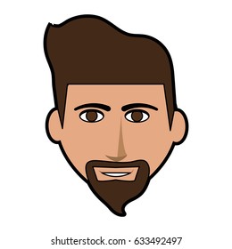 handsome bearded man icon image 