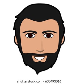 handsome bearded man icon image 