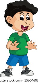 handsome boy cartoon vector illustration