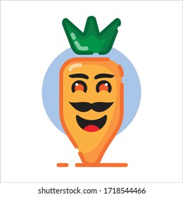 handsome Carrot Emoticon with vector