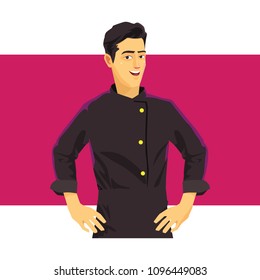Handsome Chef Pose