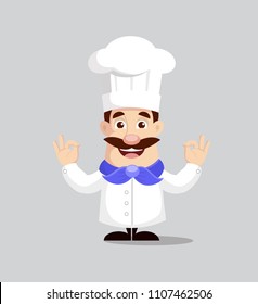Handsome Chef Vector Illustration