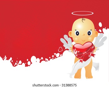 handsome guy with red heart