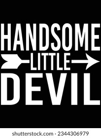 Handsome little devil EPS file for cutting machine. You can edit and print this vector art with EPS editor. svg