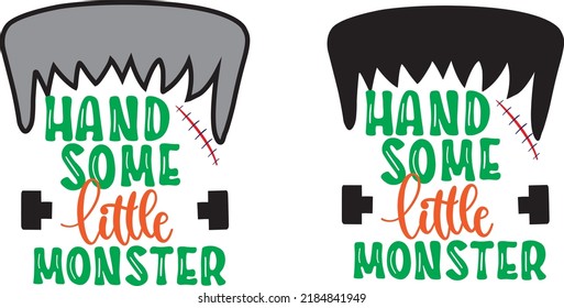 Handsome Little Monster Halloween Vector File