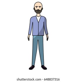 handsome man with beard and elegant wear