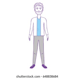 handsome man with beard and elegant wear