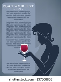 handsome man drinking red wine