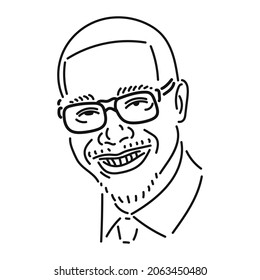 gut aussehender Mann mit Brillendesign