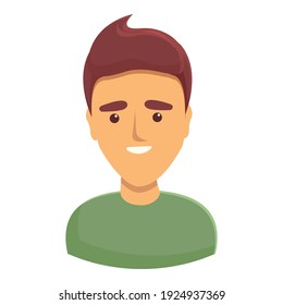 Schönes Menschensymbol. Cartoon für gut aussehende Mann, Vektorsymbol für Webdesign einzeln auf weißem Hintergrund