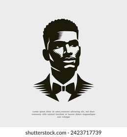 Handsome Man Logo Design Template