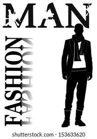 Handsome man in a modern outfit 