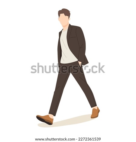 handsome man posing in blazer outfits illustration