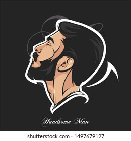 Handsome Man Vector Illustration Art