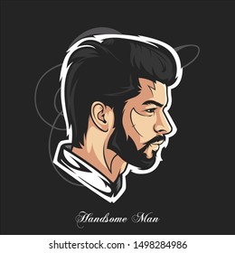 Handsome Man Vector Illustration Art