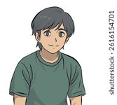 handsome man.Confident young man. Happy smiling male student. Social network profile avatar. Contemporary flat design