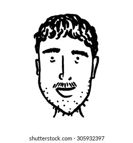 Handsome man's head