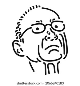 handsome old man with glasses
