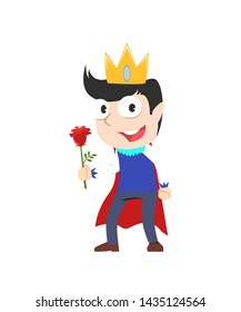 handsome prince vector illustration design
