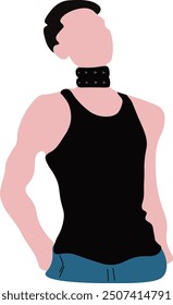Handsome Stylish Rapper vector illustration