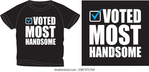 handsome t shirt graphic design vector illustration \