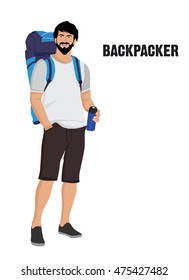 Handsome Traveler with Great Beard