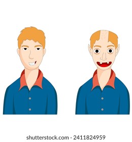 Handsome and Ugly Guys in Cartoon Style for Illustration, Comic and Game Character
