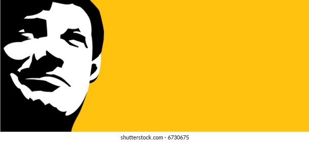 A handsome vector businessman background with space for text