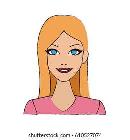 handsome woman icon