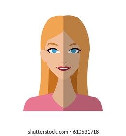 handsome woman icon