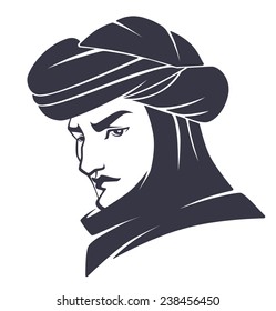 handsome and young arabian man