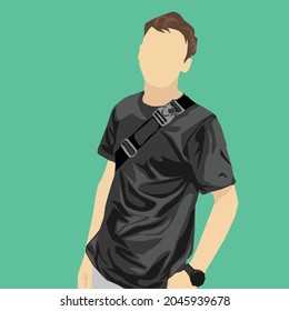 handsome young man vector design
