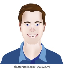 Handsome young man vector illustration