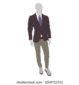 Handsome young people posing vector silhouette illustration isolated on white background. Fashion man model on the stage. 