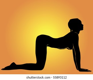Handstand and knees
